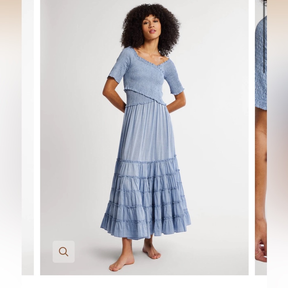 NWT Mille size XL Celia dress in chambray polka dot